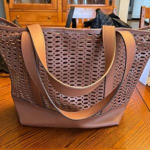 Brown Leather Lands End bag